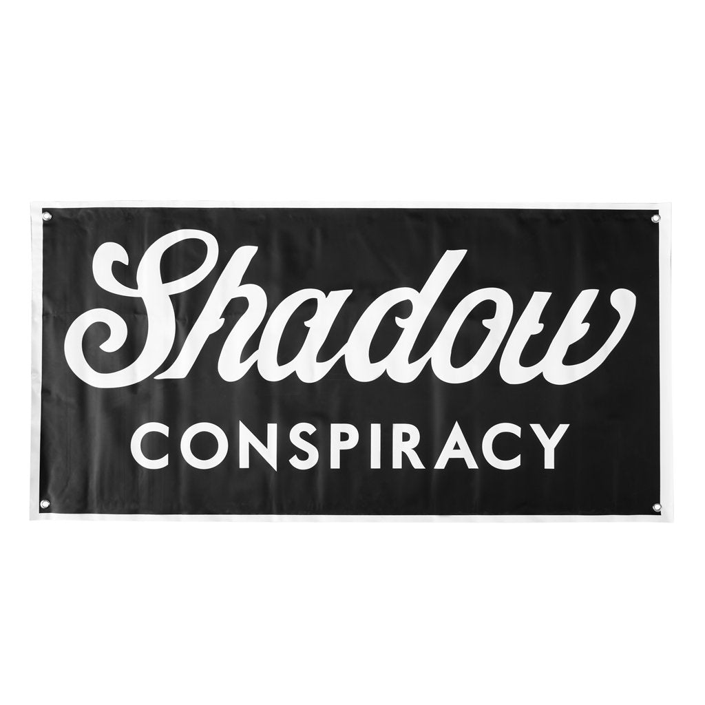 SHADOW Black & White Banner 2' x 4' - Sparkys Brands Sparkys Brands  Banners, Merch, The Shadow Conspiracy bmx pro quality freestyle bicycle