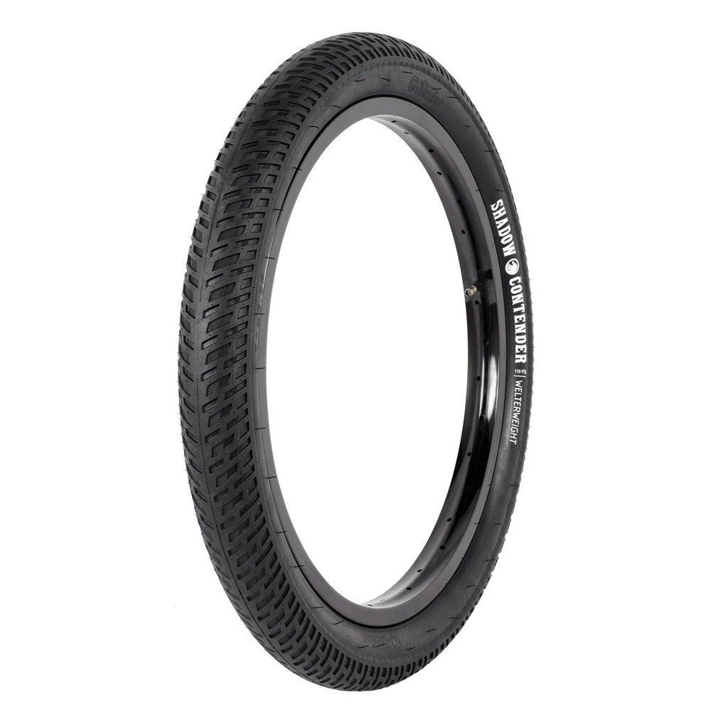 Shadow Contender Welterweight Tire 20" x 2.35"  (Black) - Sparkys Brands Sparkys Brands  Components, The Shadow Conspiracy, Tires, Tires and Tubes bmx pro quality freestyle bicycle