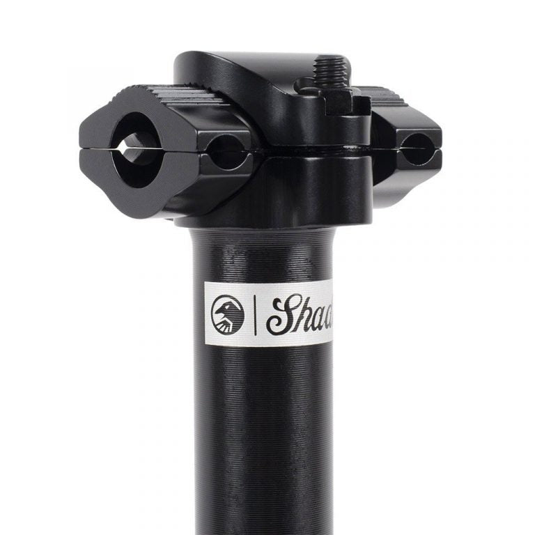 Shadow Railed Seat Post 200mm  (Black) - Sparkys Brands Sparkys Brands  Components, Seat Posts, Seat Posts and Clamps, The Shadow Conspiracy bmx pro quality freestyle bicycle