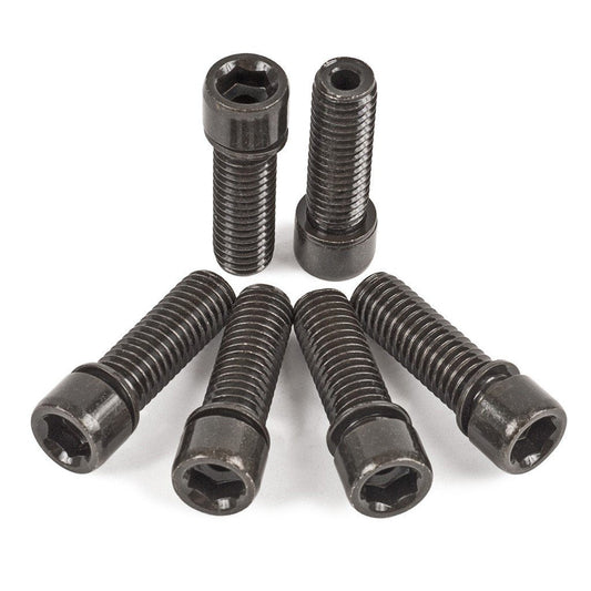 Shadow Hollow Bolts Kit (Pack of 6)  (Black) - Sparkys Brands Sparkys Brands  Components, Nuts and Bolts, Parts, Stems, The Shadow Conspiracy bmx pro quality freestyle bicycle