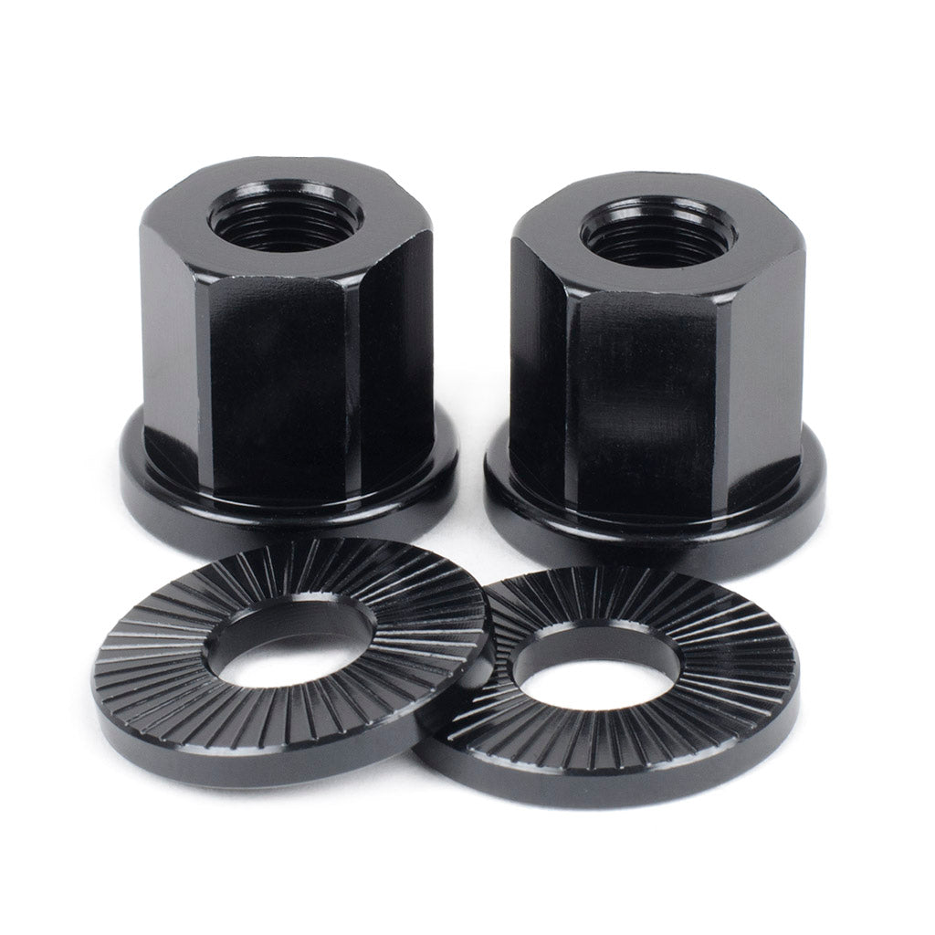 SHADOW Featherweight Alloy Nuts 3/8"  (Black) - Sparkys Brands Sparkys Brands  Components, Nuts and Bolts, The Shadow Conspiracy bmx pro quality freestyle bicycle