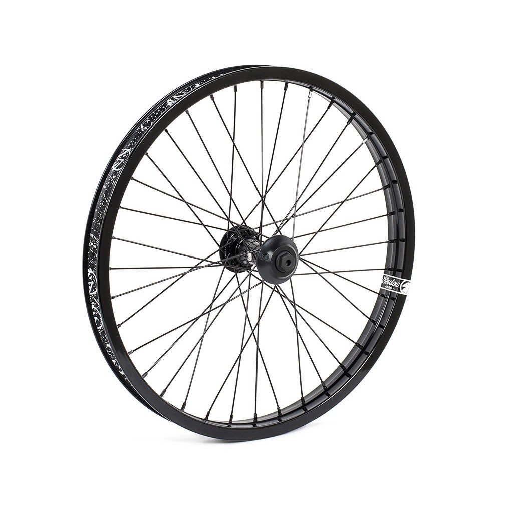 Shadow Symbol Front Wheel (Black) - Sparkys Brands Sparkys Brands  Complete Wheel, Front Wheel, The Shadow Conspiracy, Wheels and Wheel Parts bmx pro quality freestyle bicycle