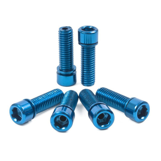 Shadow Hollow Bolts Kit (Pack of 6) (Blue) - Sparkys Brands Sparkys Brands  Components, Nuts and Bolts, Parts, Stems, The Shadow Conspiracy bmx pro quality freestyle bicycle