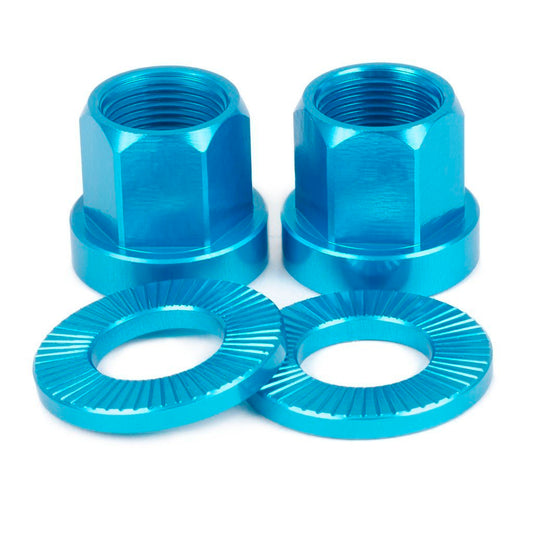 Shadow Featherweight Alloy Nuts 14mm (Blue) - Sparkys Brands Sparkys Brands  Components, Nuts and Bolts, The Shadow Conspiracy bmx pro quality freestyle bicycle