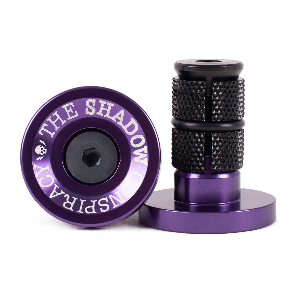 Shadow Deadbolt Bar Ends (Skeletor Purple) - Sparkys Brands Sparkys Brands  Bar Ends, Components, Grips and Bar Ends, The Shadow Conspiracy bmx pro quality freestyle bicycle