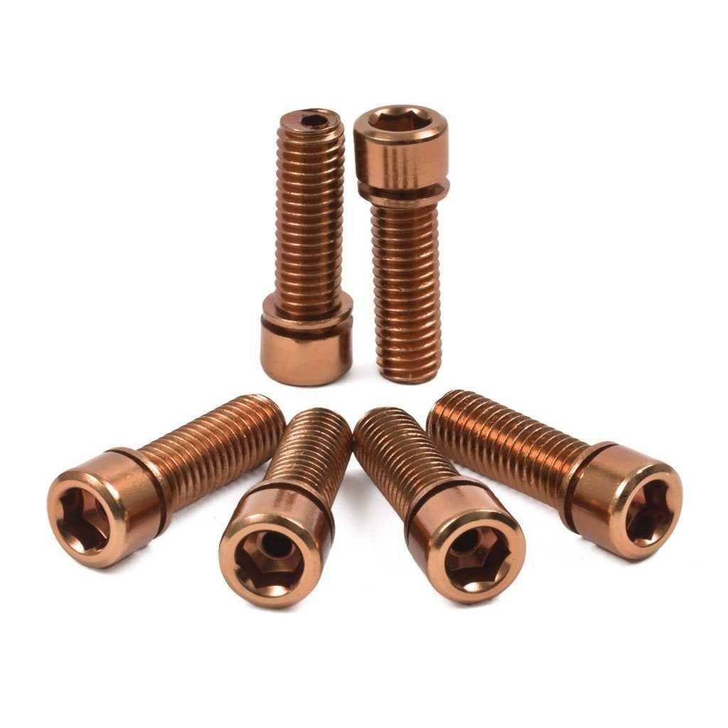 Shadow Hollow Bolts Kit (Pack of 6) (Copper) - Sparkys Brands Sparkys Brands  Components, Nuts and Bolts, Parts, Stems, The Shadow Conspiracy bmx pro quality freestyle bicycle
