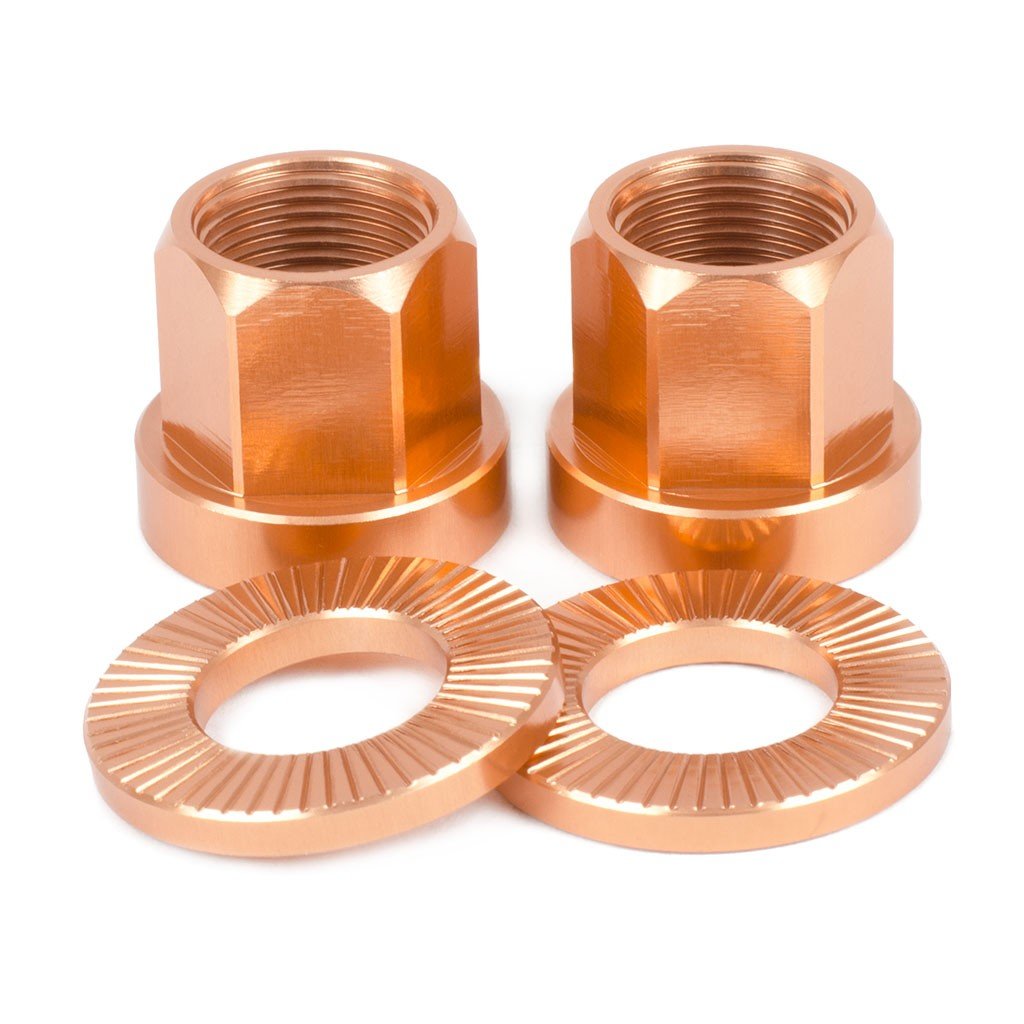 Shadow Featherweight Alloy Nuts 14mm (Copper) - Sparkys Brands Sparkys Brands  Components, Nuts and Bolts, The Shadow Conspiracy bmx pro quality freestyle bicycle