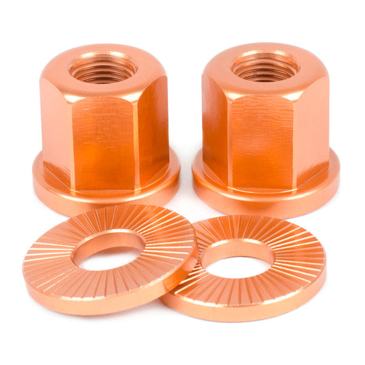 SHADOW Featherweight Alloy Nuts 3/8" (Copper) - Sparkys Brands Sparkys Brands  Components, Nuts and Bolts, The Shadow Conspiracy bmx pro quality freestyle bicycle