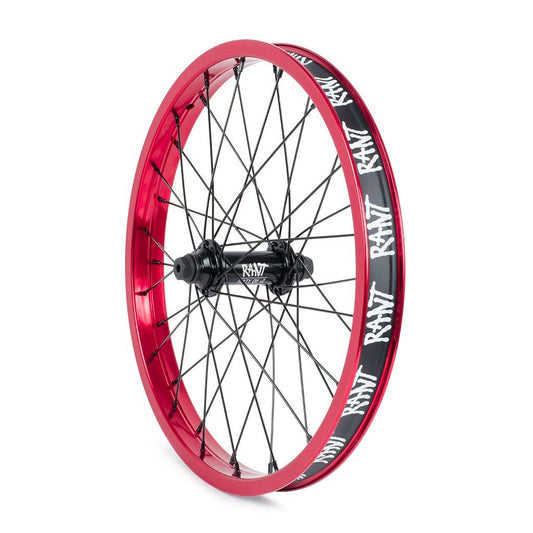 RANT 18" Party On V2 Front Wheel (Red) - Sparkys Brands Sparkys Brands  18", Complete Wheel, Front Wheel, Rant Bmx, Rant Complete Wheels, Wheels and Wheel Parts, Youth bmx pro quality freestyle bicycle