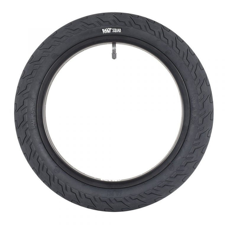 RANT Squad Tire 16" x 2.3" (Black) - Sparkys Brands Sparkys Brands  Components, Rant Bmx, Tires, Tires and Tubes bmx pro quality freestyle bicycle