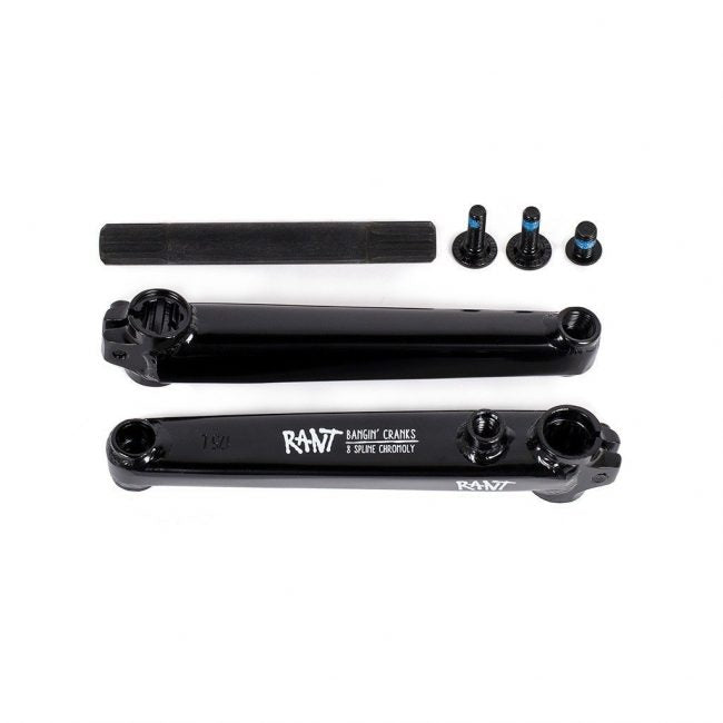 RANT Bangin' 8 Cranks (Gloss Black) - Sparkys Brands Sparkys Brands  Cranks, Drive Train, Rant Bmx bmx pro quality freestyle bicycle