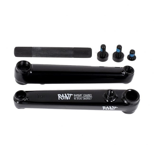 RANT Bangin' 48 Cranks (Gloss Black) - Sparkys Brands Sparkys Brands  Cranks, Drive Train, Rant Bmx bmx pro quality freestyle bicycle