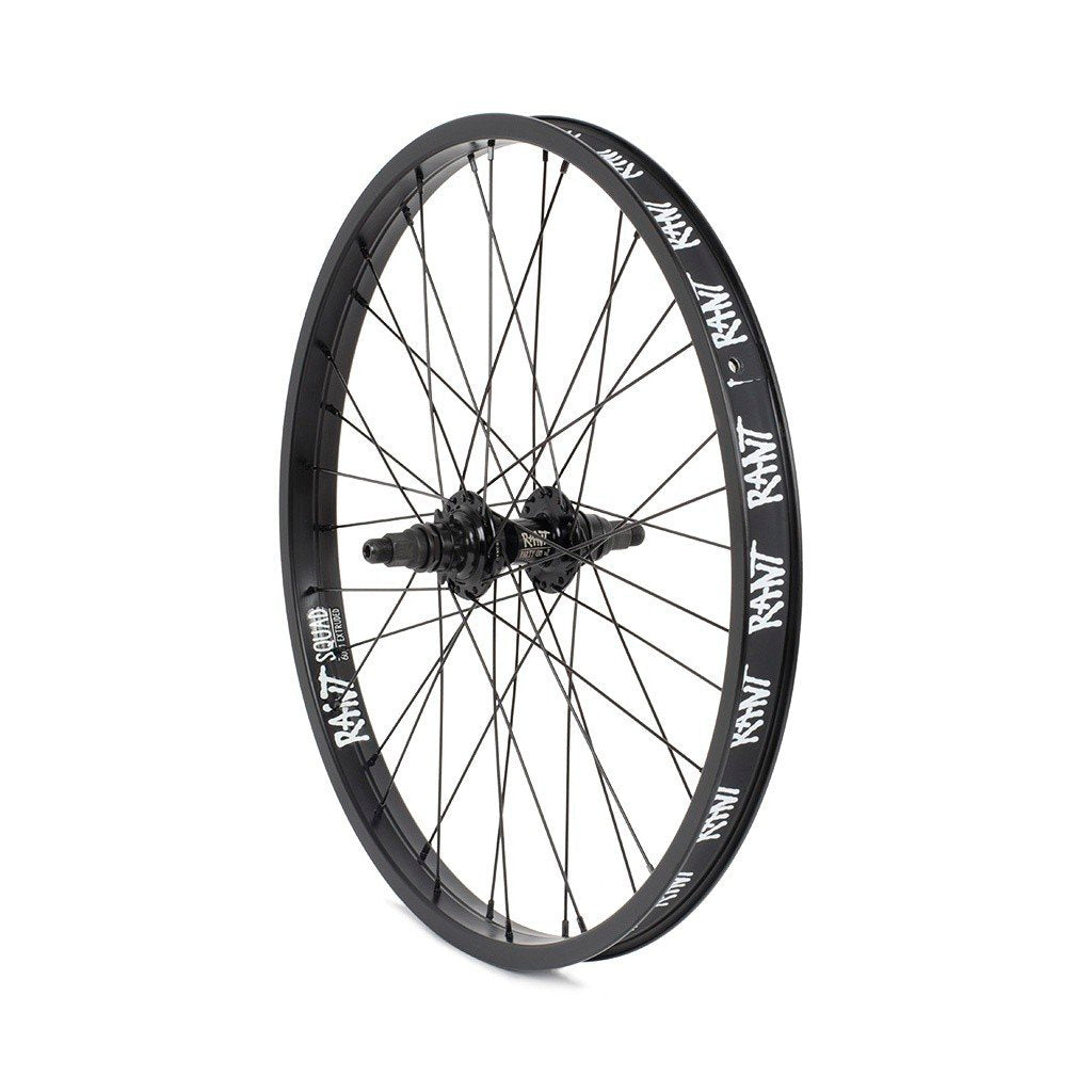RANT 22" Party On V2 Rear Cassette Wheel (Black) - Sparkys Brands Sparkys Brands  22", Cassette Rear Wheel, Complete Wheel, Rant Bmx, Rant Complete Wheels, Wheels and Wheel Parts bmx pro quality freestyle bicycle
