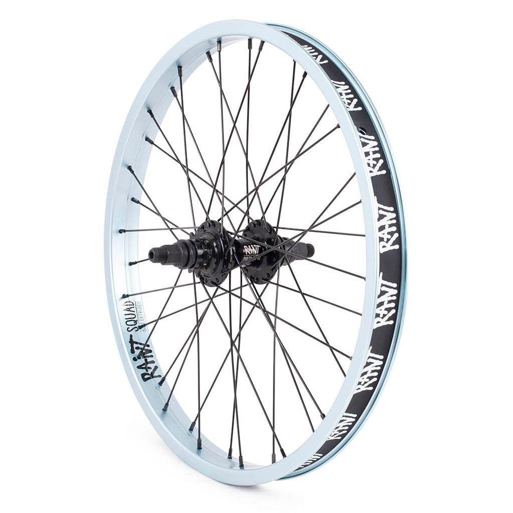 RANT Party On V2 Rear Cassette Wheel (Sky Blue) - Sparkys Brands Sparkys Brands  Cassette Rear Wheel, Complete Wheel, Rant Bmx, Rant Complete Wheels, Wheels and Wheel Parts bmx pro quality freestyle bicycle