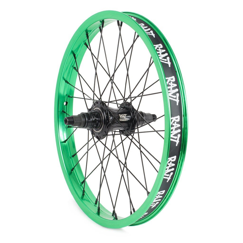 RANT 18" Moonwalker II Rear Freecoaster Wheel (Real Teal) - Sparkys Brands Sparkys Brands  18", Complete Wheel, Freecoaster Rear Wheel, Rant Bmx, Rant Complete Wheels, Wheels and Wheel Parts, Youth bmx pro quality freestyle bicycle