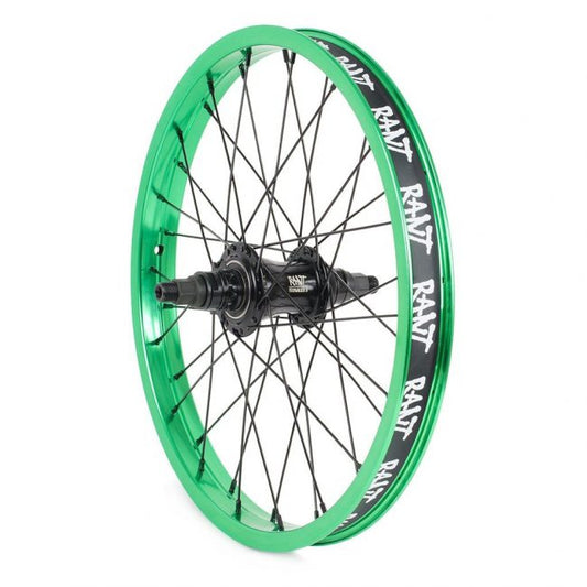 RANT 18" Party On V2 Rear Cassette Wheel (Real Teal) - Sparkys Brands Sparkys Brands  18", Cassette Rear Wheel, Complete Wheel, Rant Bmx, Rant Complete Wheels, Wheels and Wheel Parts, Youth bmx pro quality freestyle bicycle