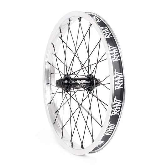 RANT 18" Party On V2 Front Wheel (Silver) - Sparkys Brands Sparkys Brands  18", Complete Wheel, Front Wheel, Rant Bmx, Rant Complete Wheels, Wheels and Wheel Parts, Youth bmx pro quality freestyle bicycle