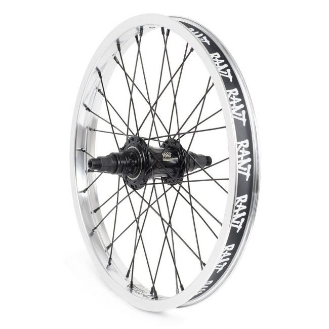 RANT 18" Party On V2 Rear Cassette Wheel (Silver) - Sparkys Brands Sparkys Brands  18", Cassette Rear Wheel, Complete Wheel, Rant Bmx, Rant Complete Wheels, Wheels and Wheel Parts, Youth bmx pro quality freestyle bicycle