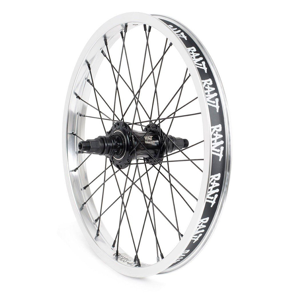 RANT 18" Moonwalker II Rear Freecoaster Wheel (Silver) - Sparkys Brands Sparkys Brands  18", Complete Wheel, Freecoaster Rear Wheel, Rant Bmx, Rant Complete Wheels, Wheels and Wheel Parts, Youth bmx pro quality freestyle bicycle