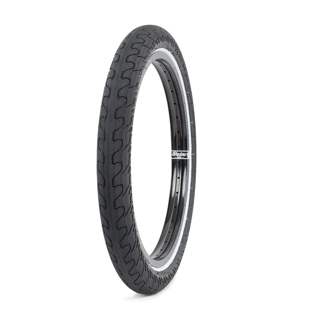 RANT Squad Tire (Black with White Line) - Sparkys Brands Sparkys Brands  Components, Rant Bmx, Tires, Tires and Tubes bmx pro quality freestyle bicycle