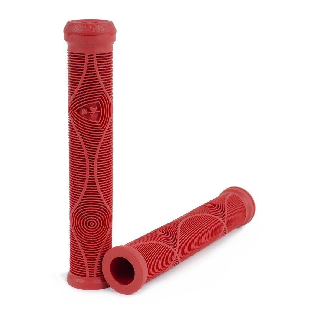 Subrosa Genetic Flangeless Grips DCR (Red) - Sparkys Brands Sparkys Brands  Components, Grips, Grips and Bar Ends, Subrosa Brand bmx pro quality freestyle bicycle