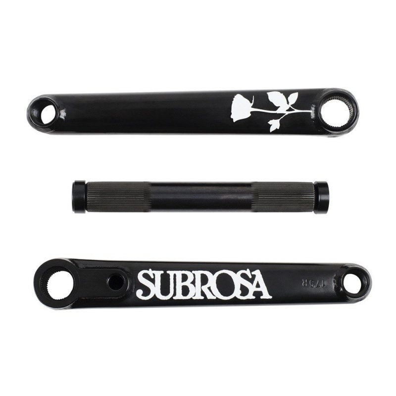 SUBROSA Rose Cranks (Black) - Sparkys Brands Sparkys Brands  Cranks, Drive Train, Subrosa Brand bmx pro quality freestyle bicycle