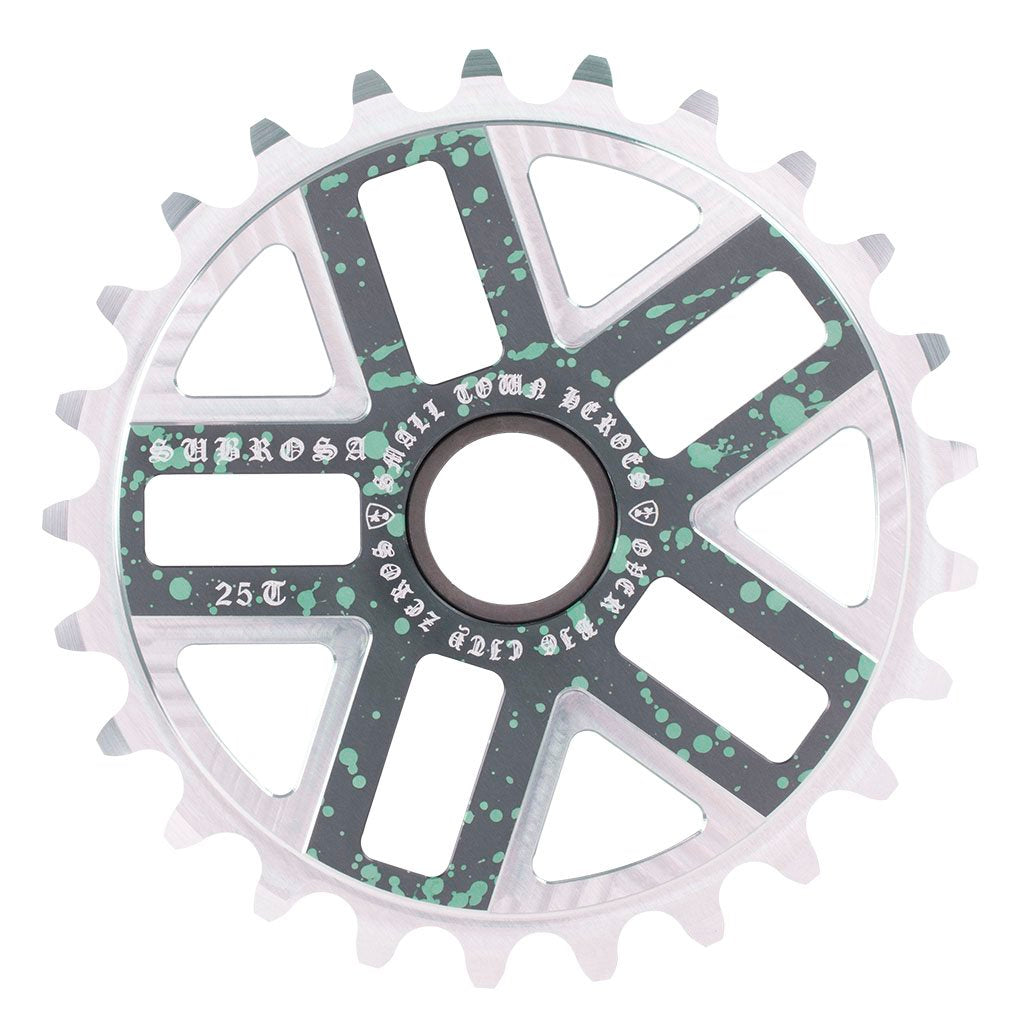 SUBROSA Hero Sprocket (Teal Drip) - Sparkys Brands Sparkys Brands  Drive Train, Sprockets, Subrosa Brand bmx pro quality freestyle bicycle