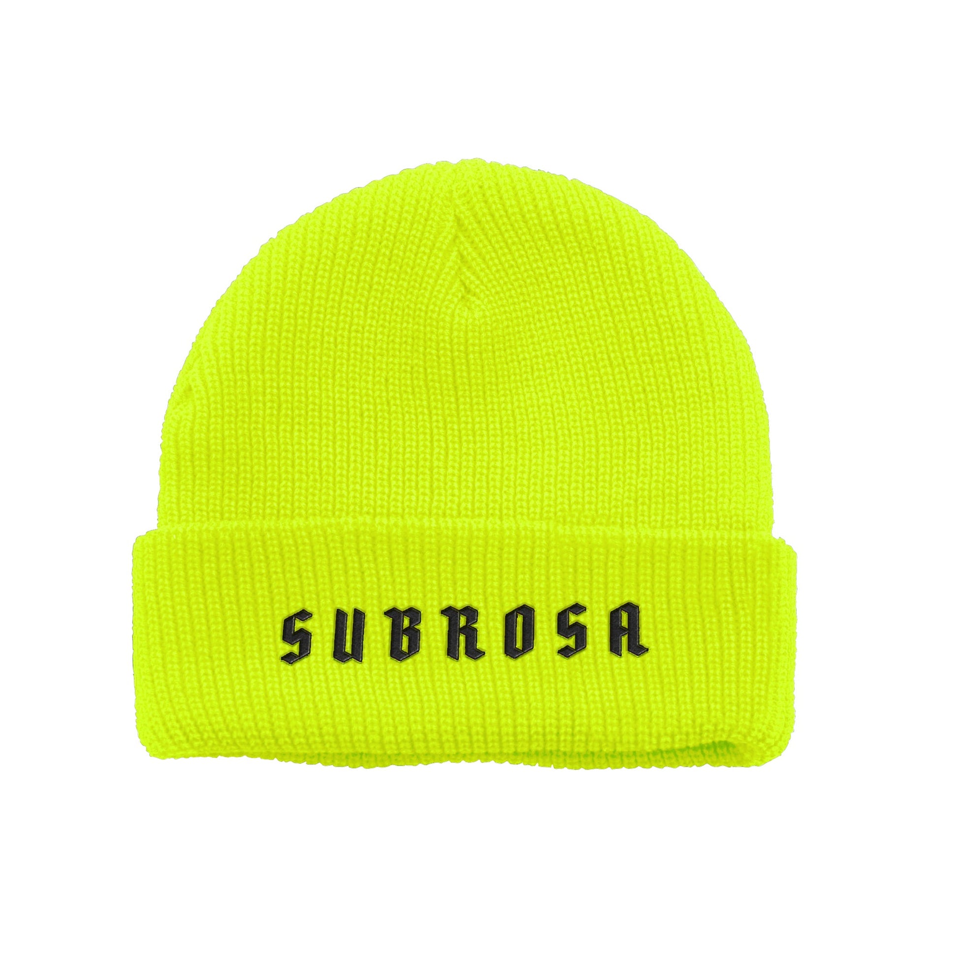 SUBROSA Stout Beanie (Neon Green) - Sparkys Brands Sparkys Brands  Apparel, Beanies, Subrosa Brand bmx pro quality freestyle bicycle