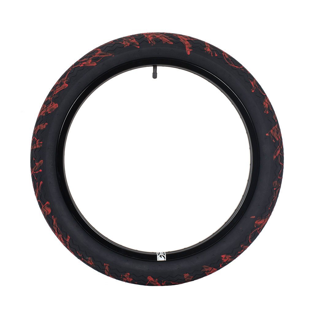 Subrosa Sawtooth Tire (Blood Splatter) - Sparkys Brands Sparkys Brands  Components, Subrosa Brand, Tires, Tires and Tubes bmx pro quality freestyle bicycle