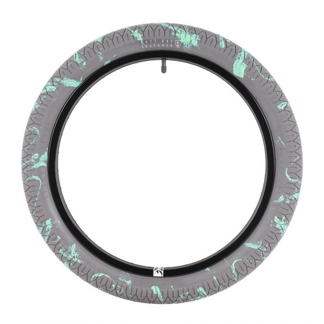 SUBROSA Designer Tire 20" x 2.4" (Teal Drip) - Sparkys Brands Sparkys Brands  Components, Subrosa Brand, Tires, Tires and Tubes bmx pro quality freestyle bicycle