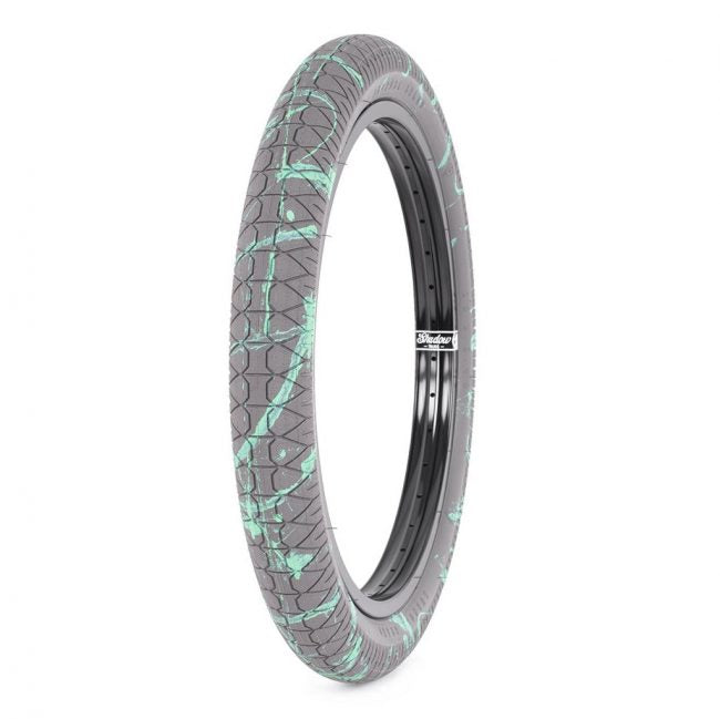 SUBROSA Designer Tire 20" x 2.4" (Teal Drip) - Sparkys Brands Sparkys Brands  Components, Subrosa Brand, Tires, Tires and Tubes bmx pro quality freestyle bicycle