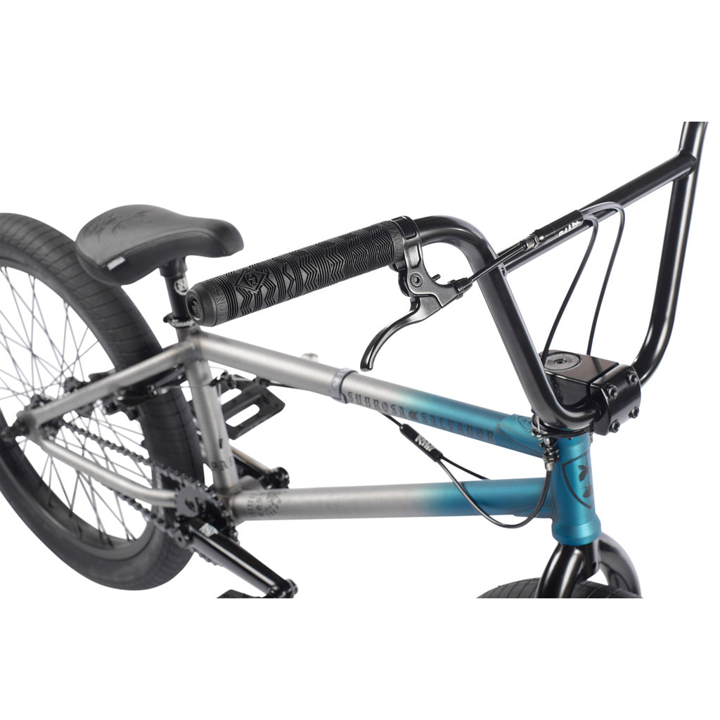 Subrosa Salvador Park Complete BMX Bike (Raw w/ Trans Teal Fade) - Sparkys Brands Sparkys Brands Bicycles 20", Complete Bikes, Rant Bmx, Salvador, Subrosa Brand, The Shadow Conspiracy bmx pro quality freestyle bicycle