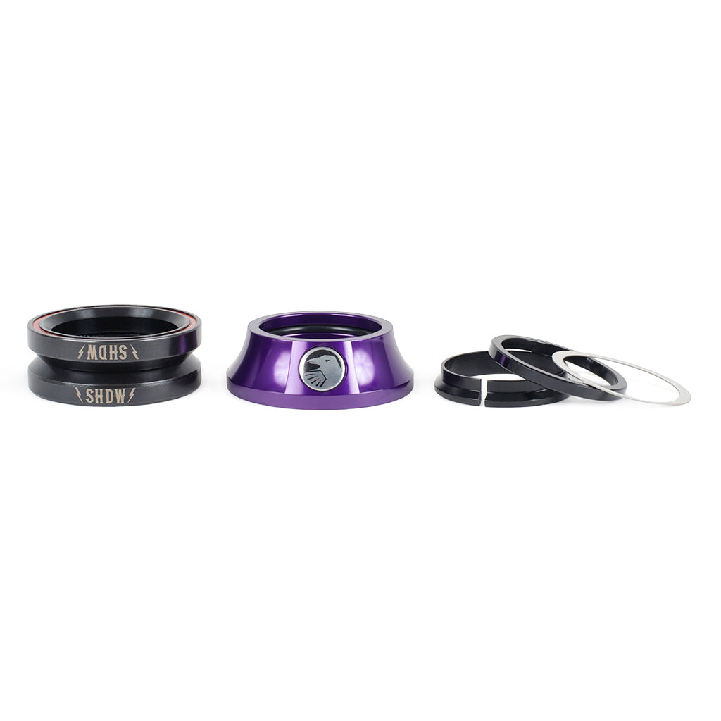 Shadow Stacked Headset (Skeletor Purple) - Sparkys Brands Sparkys Brands  Components, Headsets, Headsets and Spacers, The Shadow Conspiracy bmx pro quality freestyle bicycle
