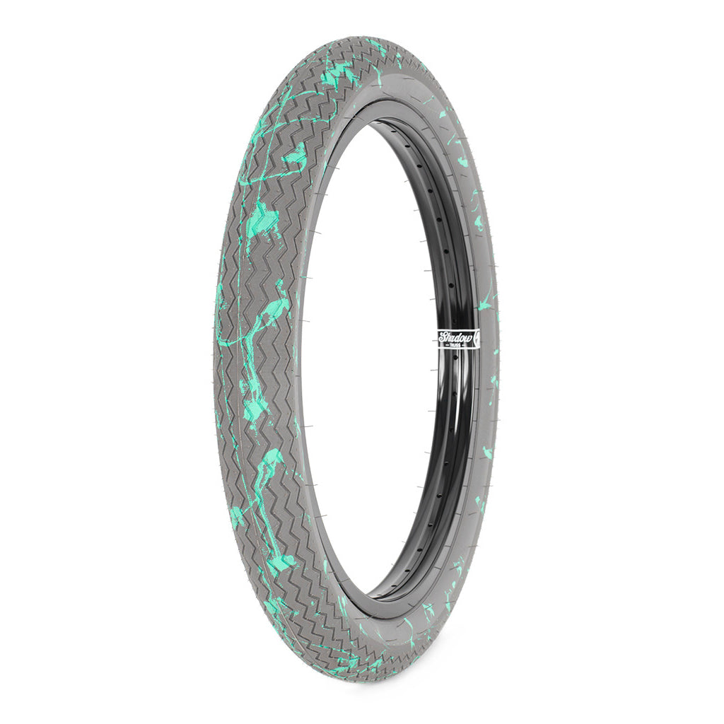 Subrosa Sawtooth Tire (Teal Drip) - Sparkys Brands Sparkys Brands  Components, Subrosa Brand, Tires, Tires and Tubes bmx pro quality freestyle bicycle
