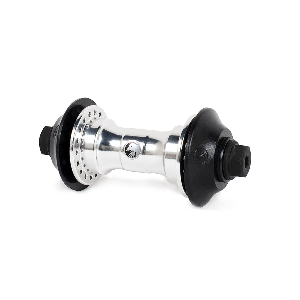 Shadow Symbol Front Hub (Raw Polish) - Sparkys Brands Sparkys Brands  Front Hub, Hubs, The Shadow Conspiracy, Wheel and Wheel Parts bmx pro quality freestyle bicycle