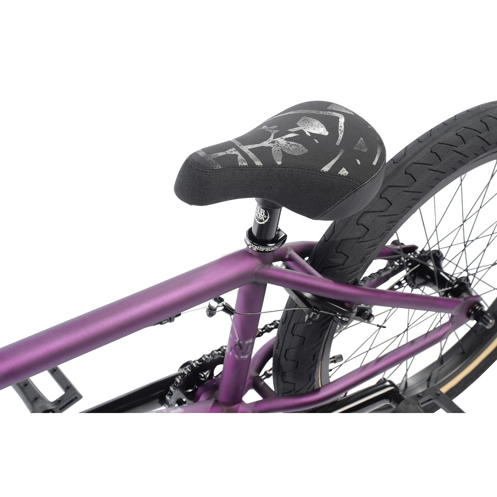 Subrosa Tiro Complete BMX Bike (Matte Translucent Purple) - Sparkys Brands Sparkys Brands Bicycles 20", Complete Bikes, Rant Bmx, Subrosa Brand, The Shadow Conspiracy, Tiro bmx pro quality freestyle bicycle